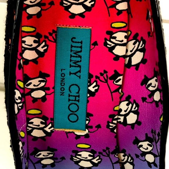 Authentic Jimmy Choo leather/lace 5” heel pumps - Picture 6 of 7